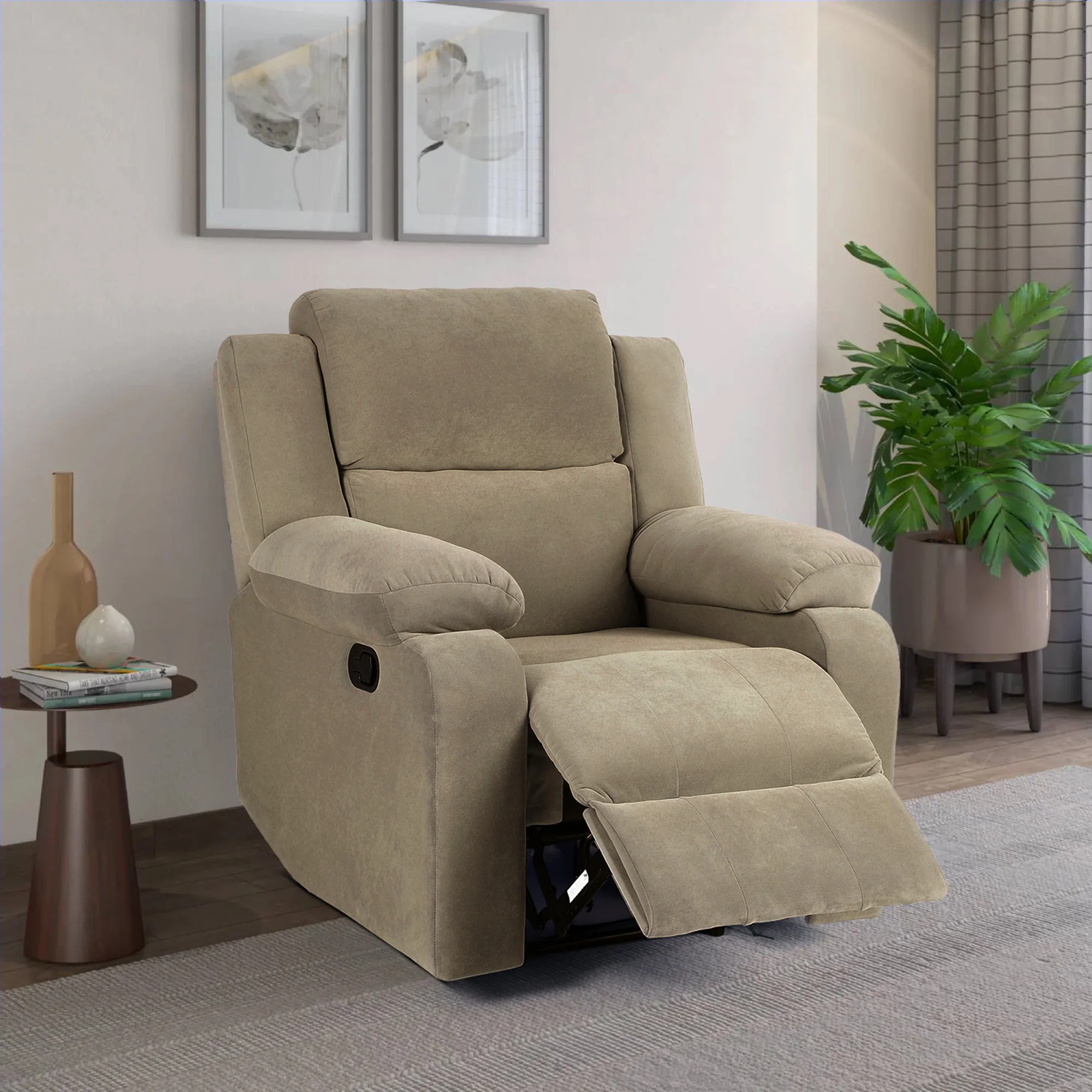 Green Soul Comfy Fabric Single Seater Recliner - Image 17