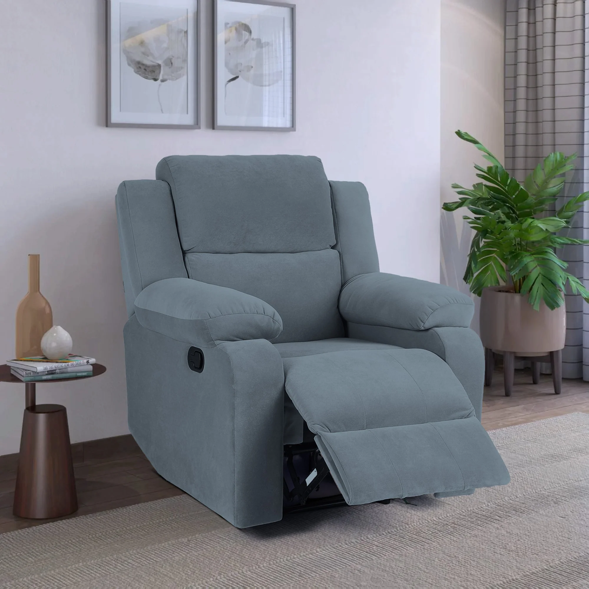 Green Soul Comfy Fabric Single Seater Recliner - Image 4