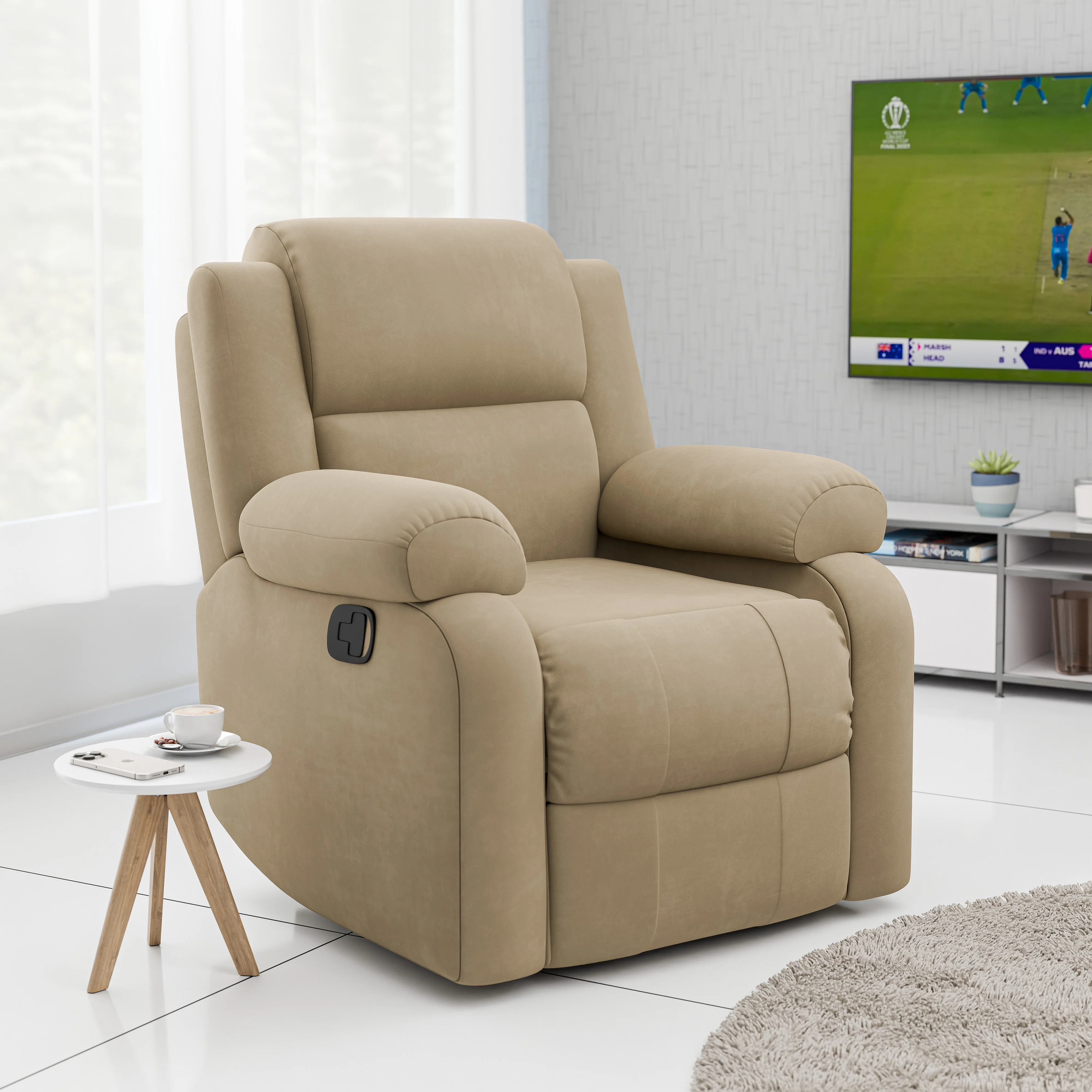 Green Soul Comfy Fabric Single Seater Recliner - Image 49