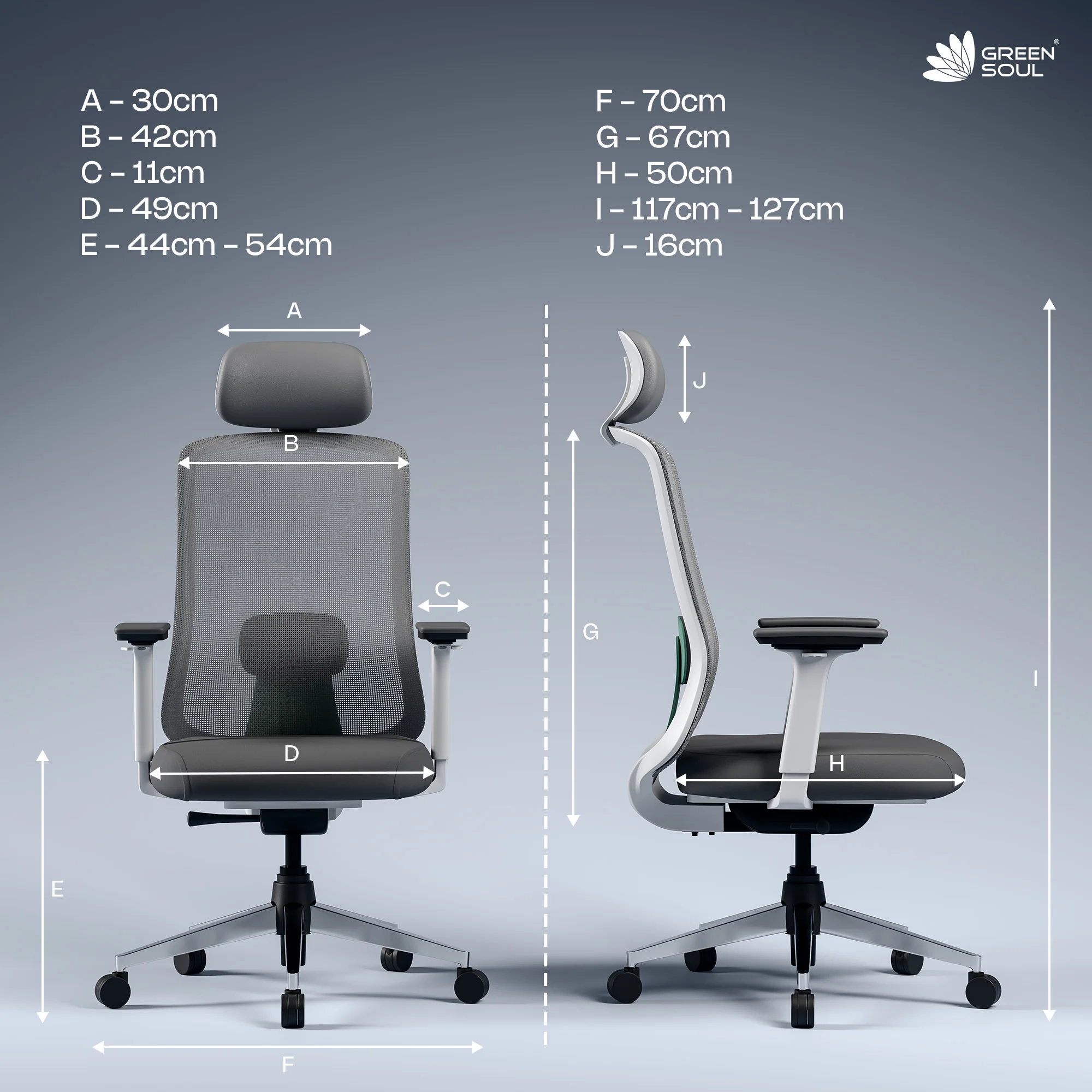 Green Soul Cosmos Superb Ergonomic Office Chair - Image 27