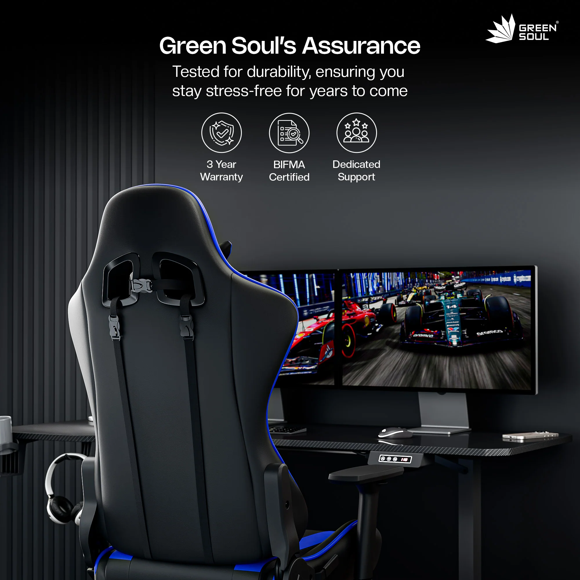 Green Soul Raptor 2.0 Racing Edition Gaming Chair - Image 44