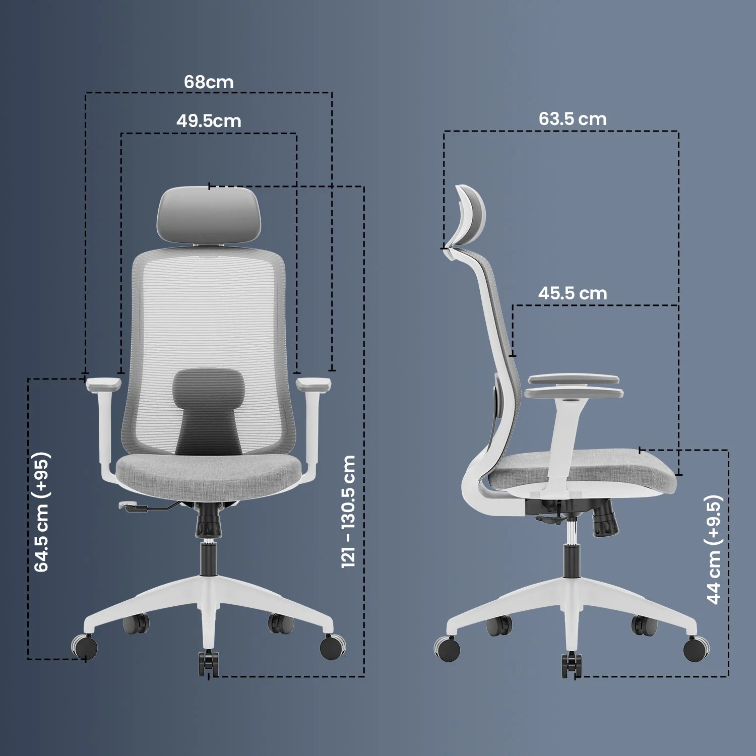 Green Soul Renewed Cosmos High Back Premium Office Chair Grey - Image 14