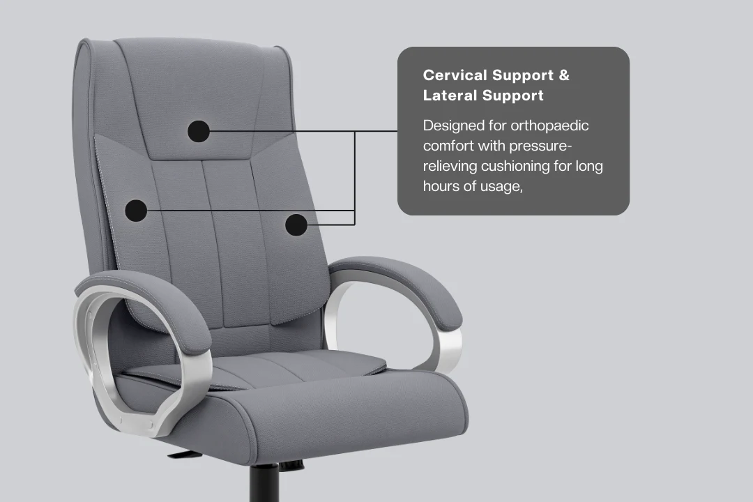 Green Soul Renewed Kiev Orthopedic Boss Office Chair (Fabric) - Image 4