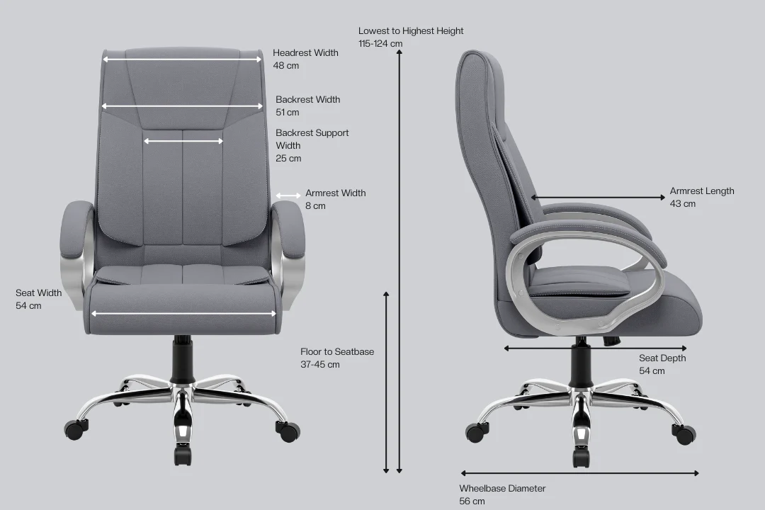 Green Soul Renewed Kiev Orthopedic Boss Office Chair (Fabric) - Image 8
