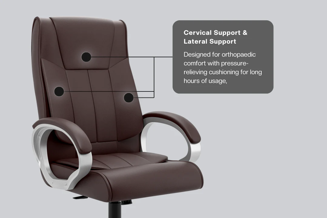 Green Soul Renewed Kiev Orthopedic Boss Office Chair (Leatherette) - Image 8