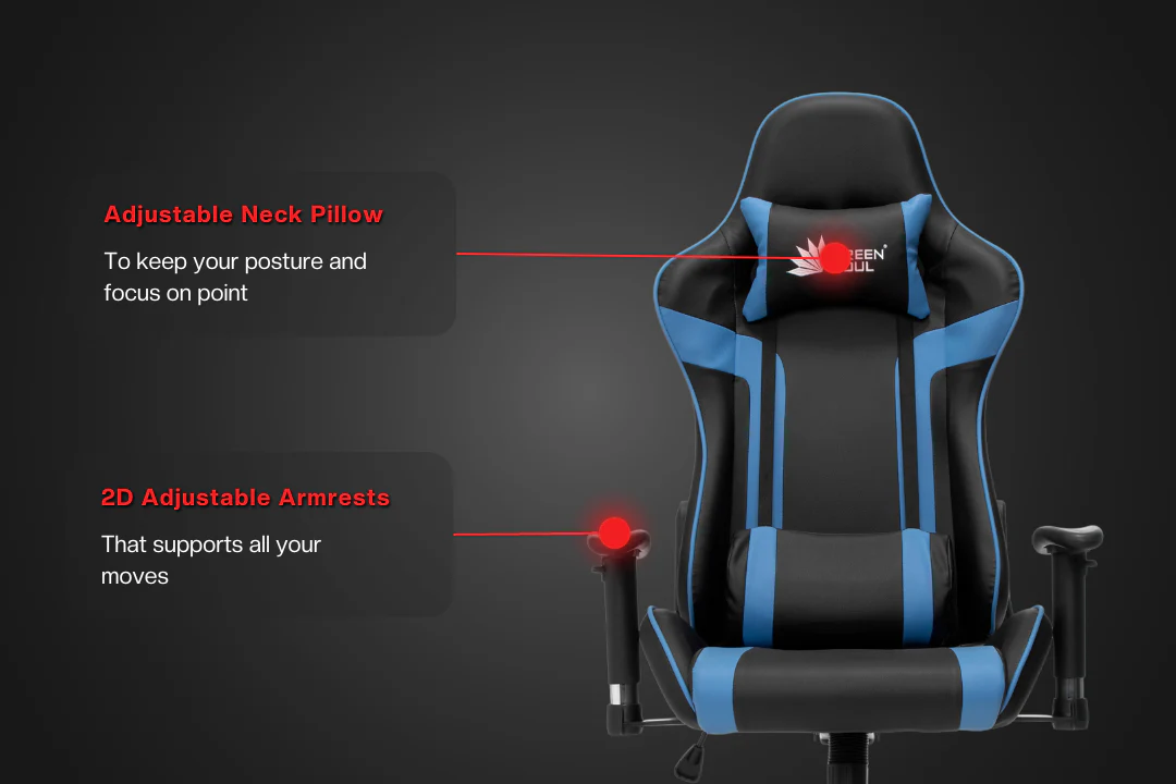 Green Soul Renewed Raptor Racing Edition Gaming Chair - Image 30