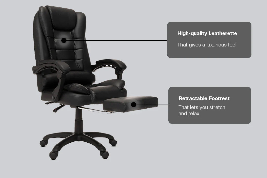 Green Soul Renewed Urbane Premium Leatherette Executive Chair - Image 10