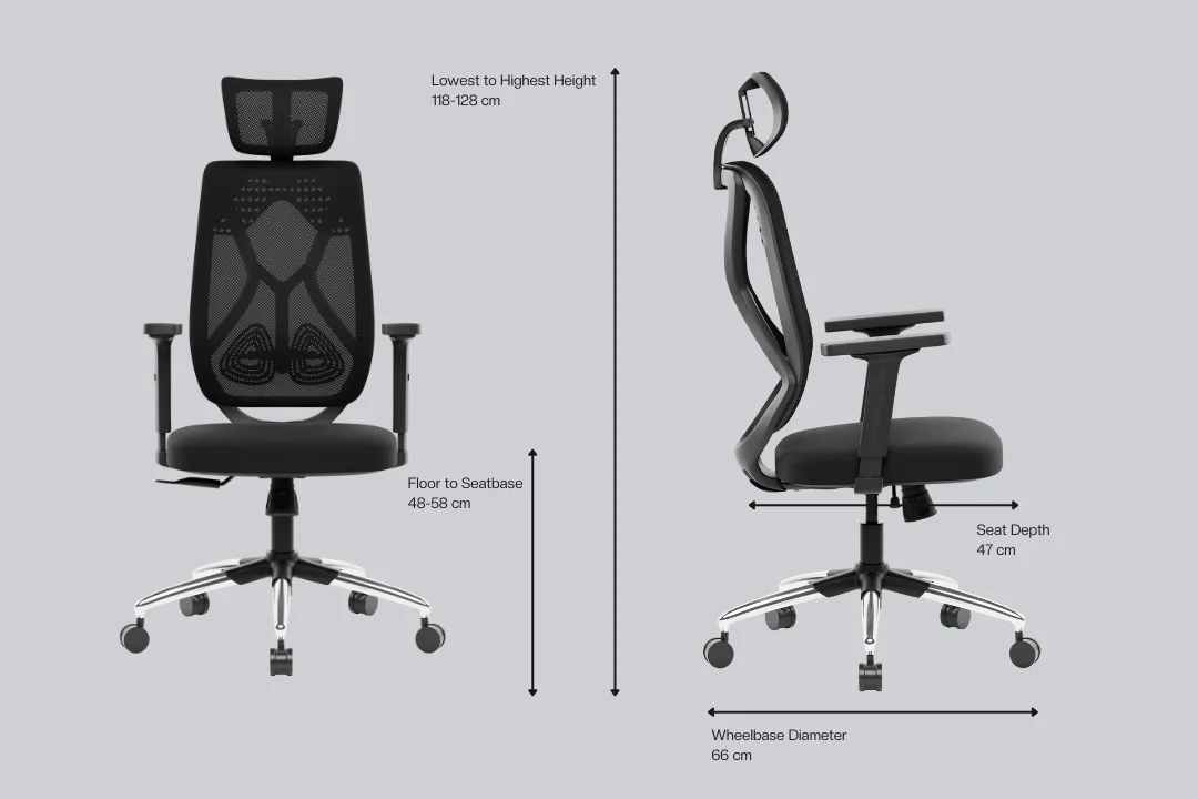 Green Soul Zodiac Pro Series High Back Mesh Office Chair - Image 14