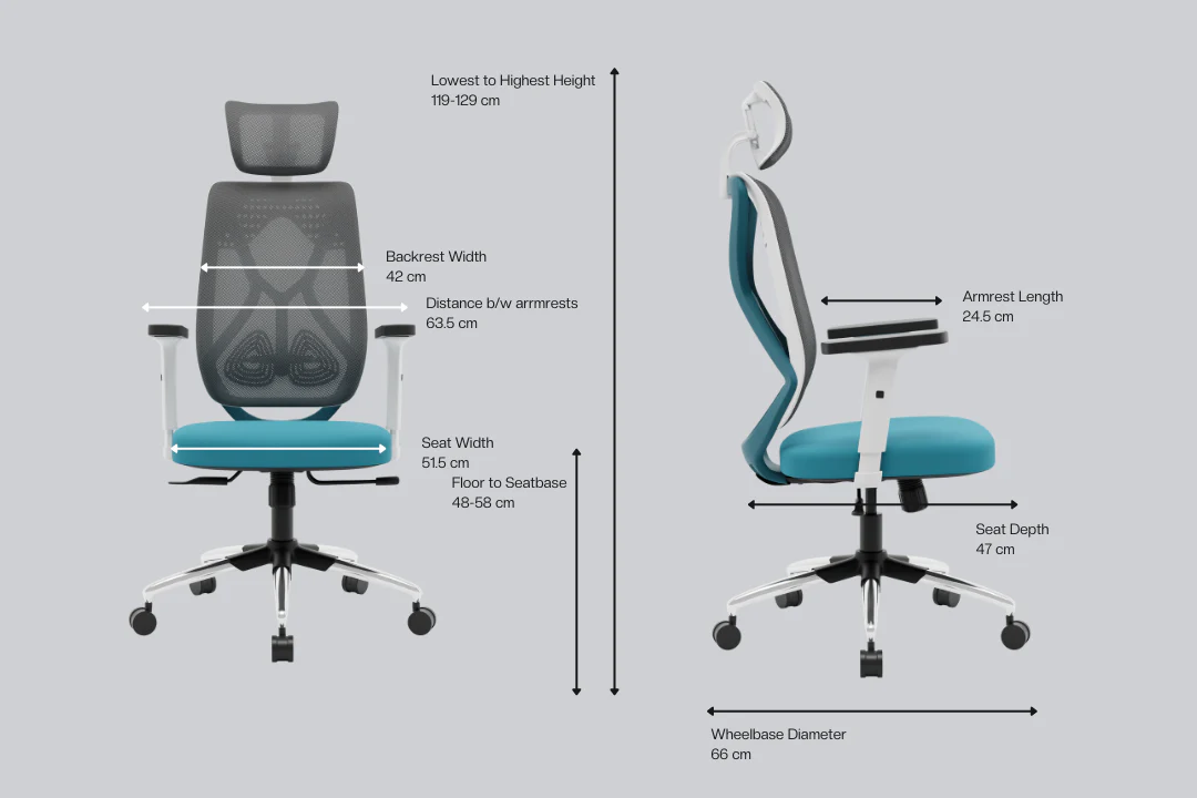 Green Soul Zodiac Pro Series High Back Mesh Office Chair - Image 41