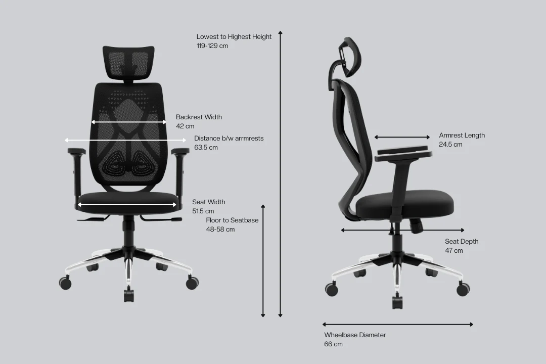 Green Soul Zodiac Pro Series High Back Mesh Office Chair - Image 46