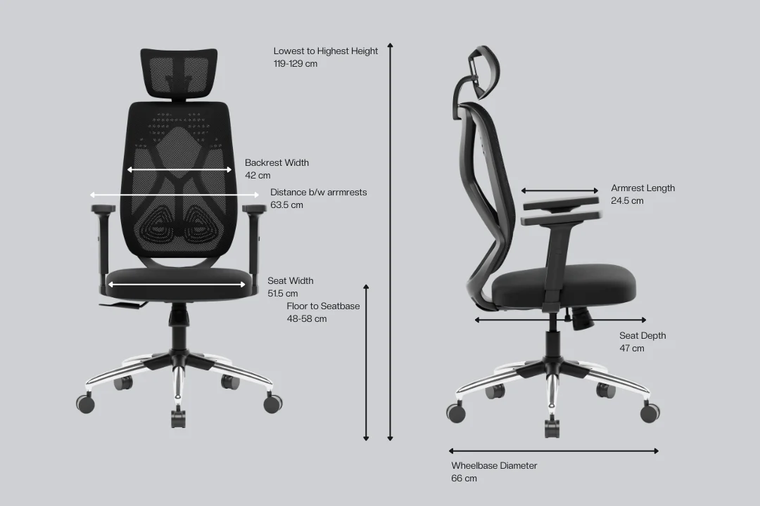 Green Soul Zodiac Pro Series High Back Mesh Office Chair - Image 55