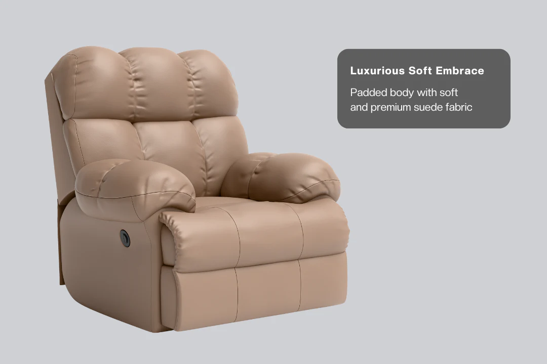 Green Soul Shangri-La Rocking, Revolving and Recline Single Seater Electric Recliner Sofa - Image 59