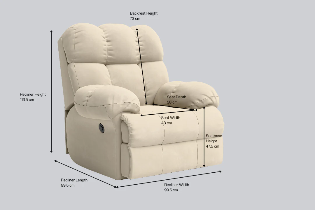 Green Soul Shangri-La Rocking, Revolving and Recline Single Seater Electric Recliner Sofa - Image 76