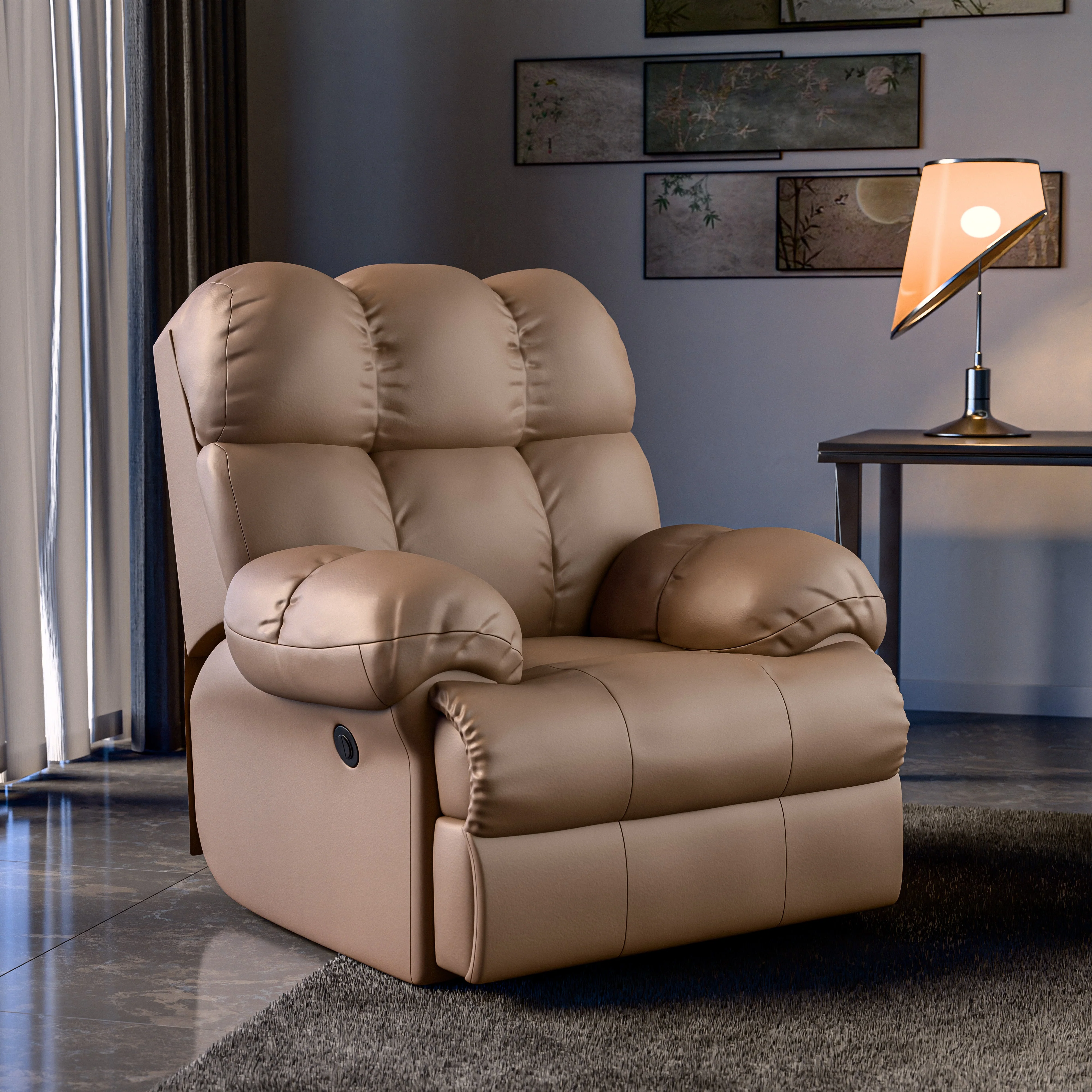 Green Soul Shangri-La Rocking, Revolving and Recline Single Seater Electric Recliner Sofa - Image 78
