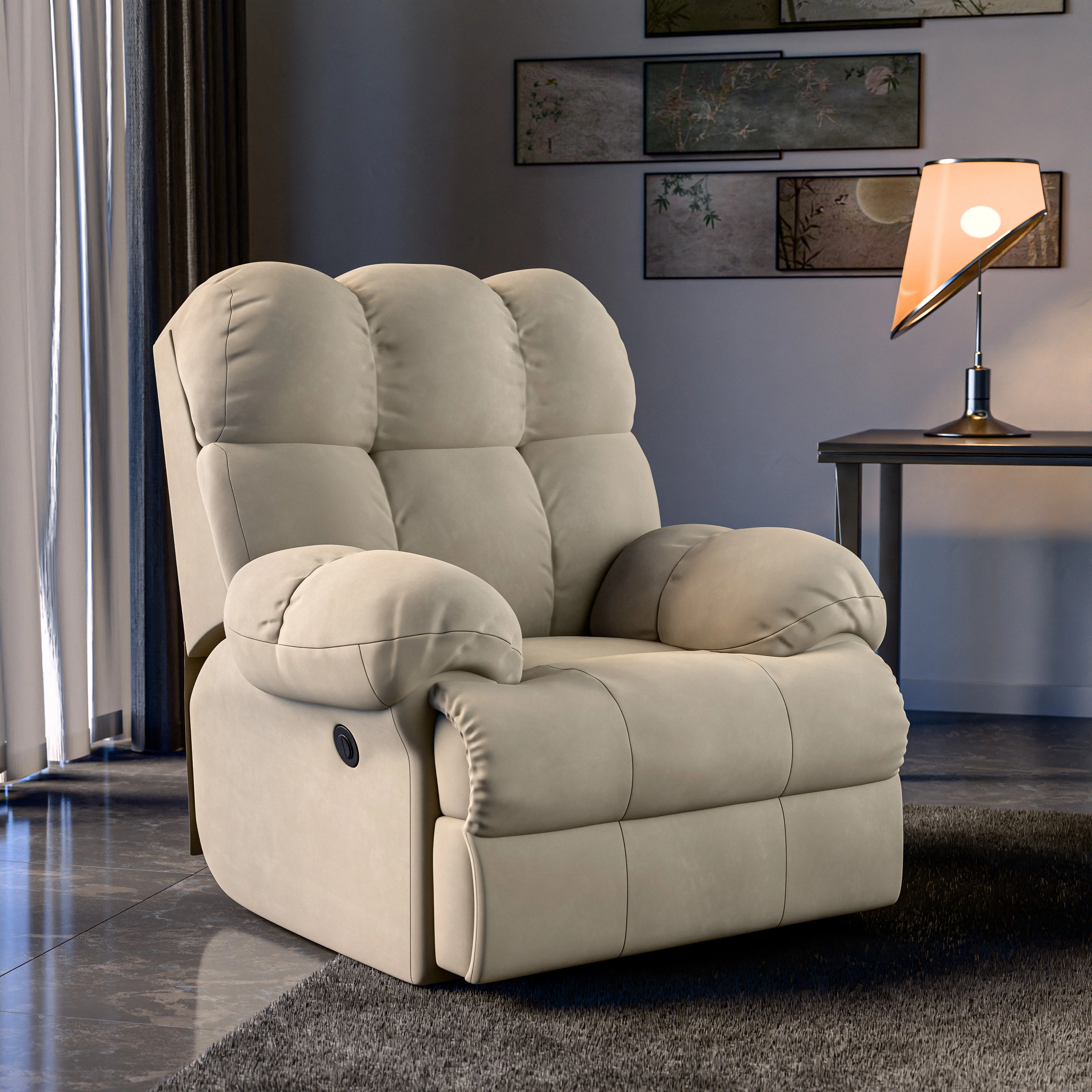 Green Soul Shangri-La Rocking, Revolving and Recline Single Seater Electric Recliner Sofa - Image 80