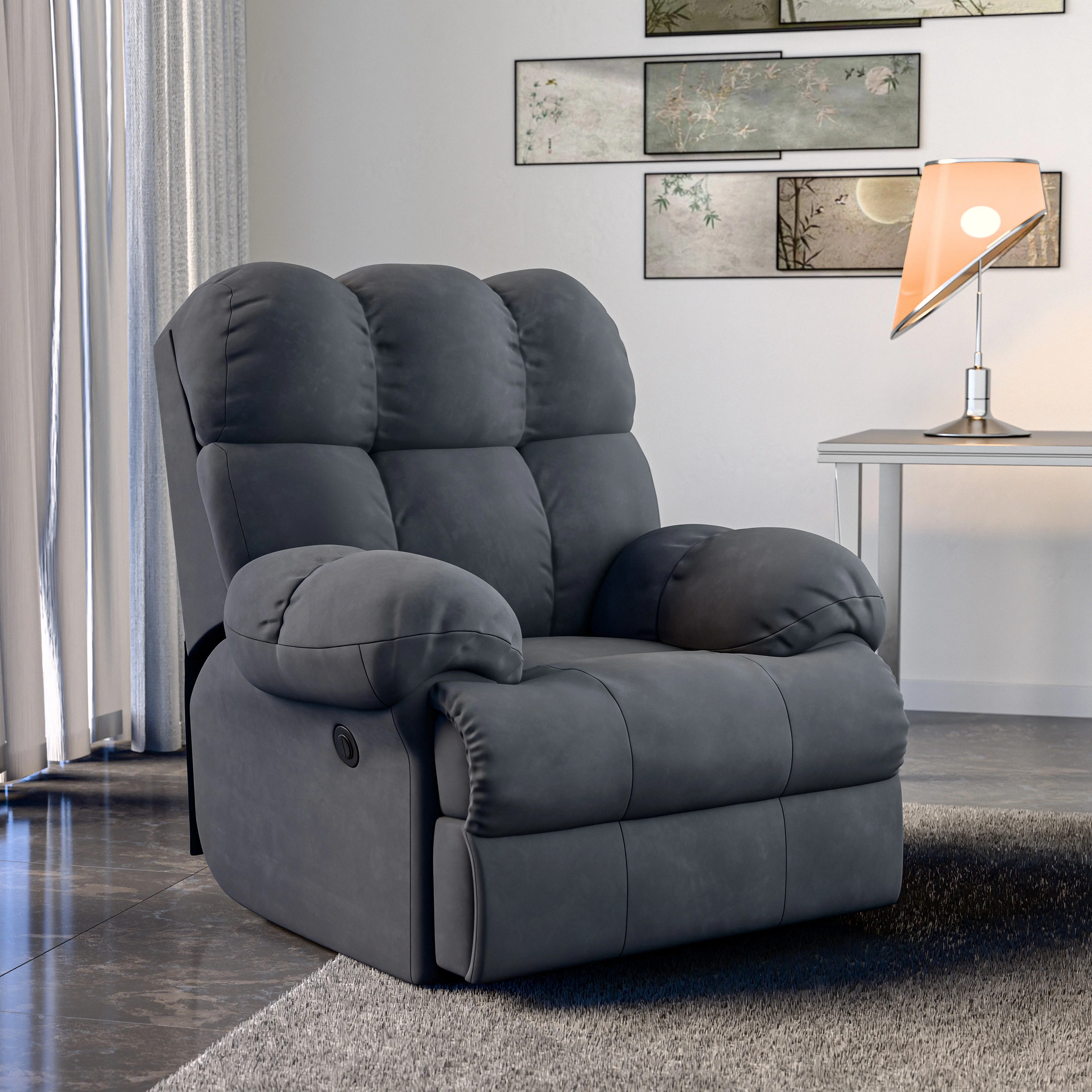 Green Soul Shangri-La Rocking, Revolving and Recline Single Seater Electric Recliner Sofa - Image 81