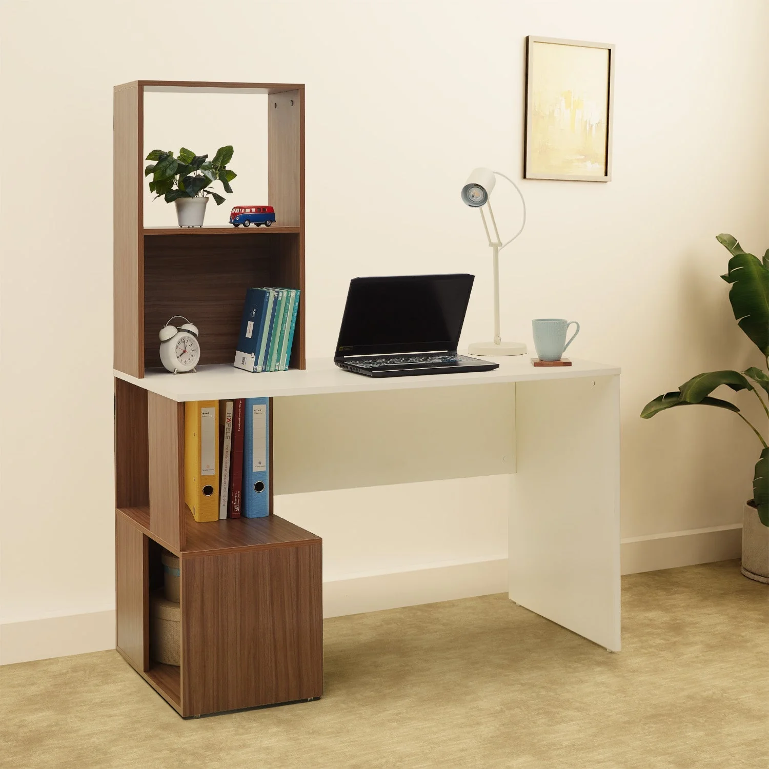 Green Soul Vermont Study Table - Frosty White - Image 10