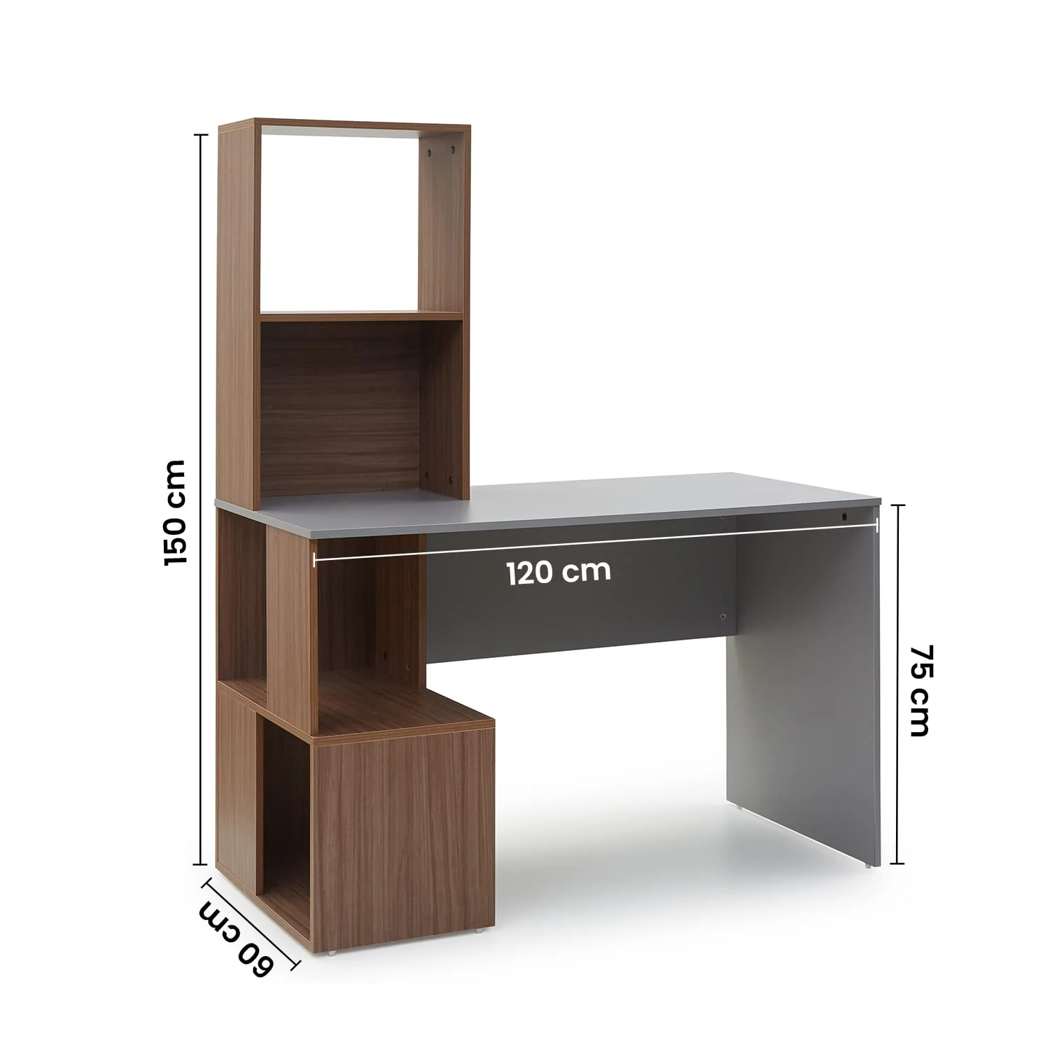 Green Soul Vermont Study Table - Gothic Grey - Image 3