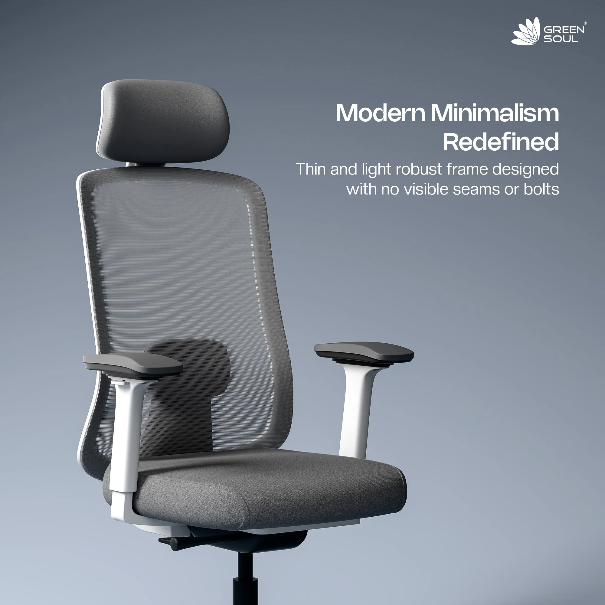 Green Soul Cosmos Pro Minimal Design Ergonomic Office Chair Intelli-Adapt 4D armrest - Image 15