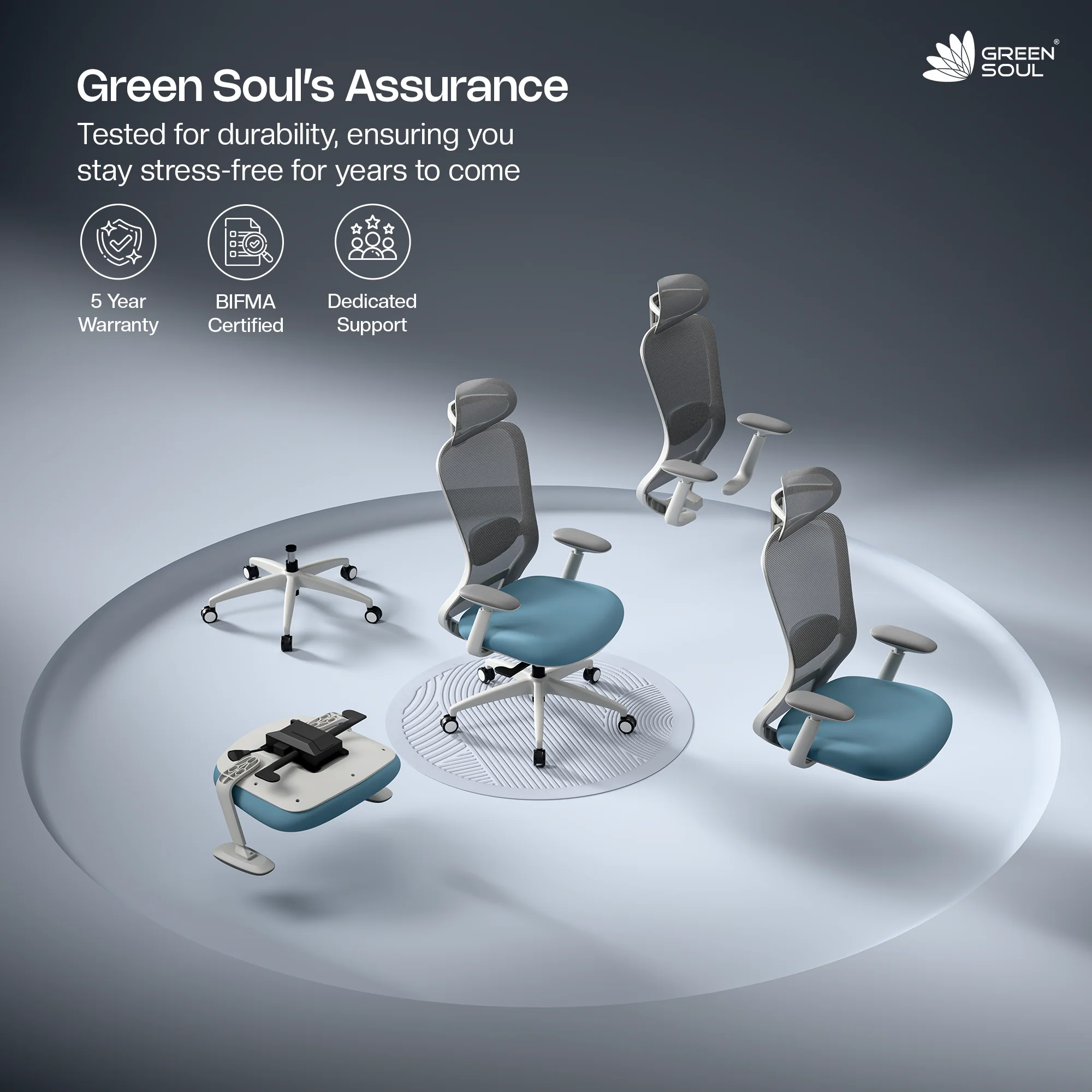 Green Soul Galaxy Ergonomic Office Chair - Image 37
