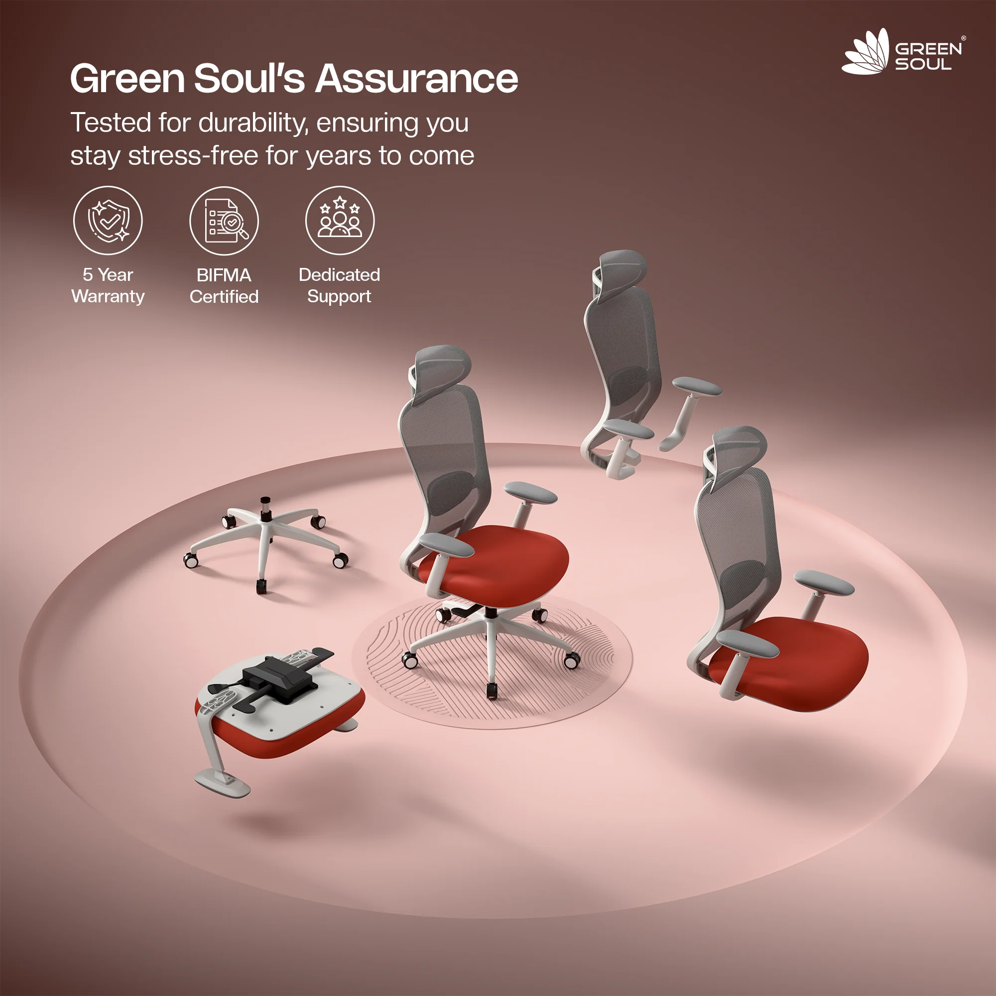 Green Soul Galaxy Ergonomic Office Chair - Image 59