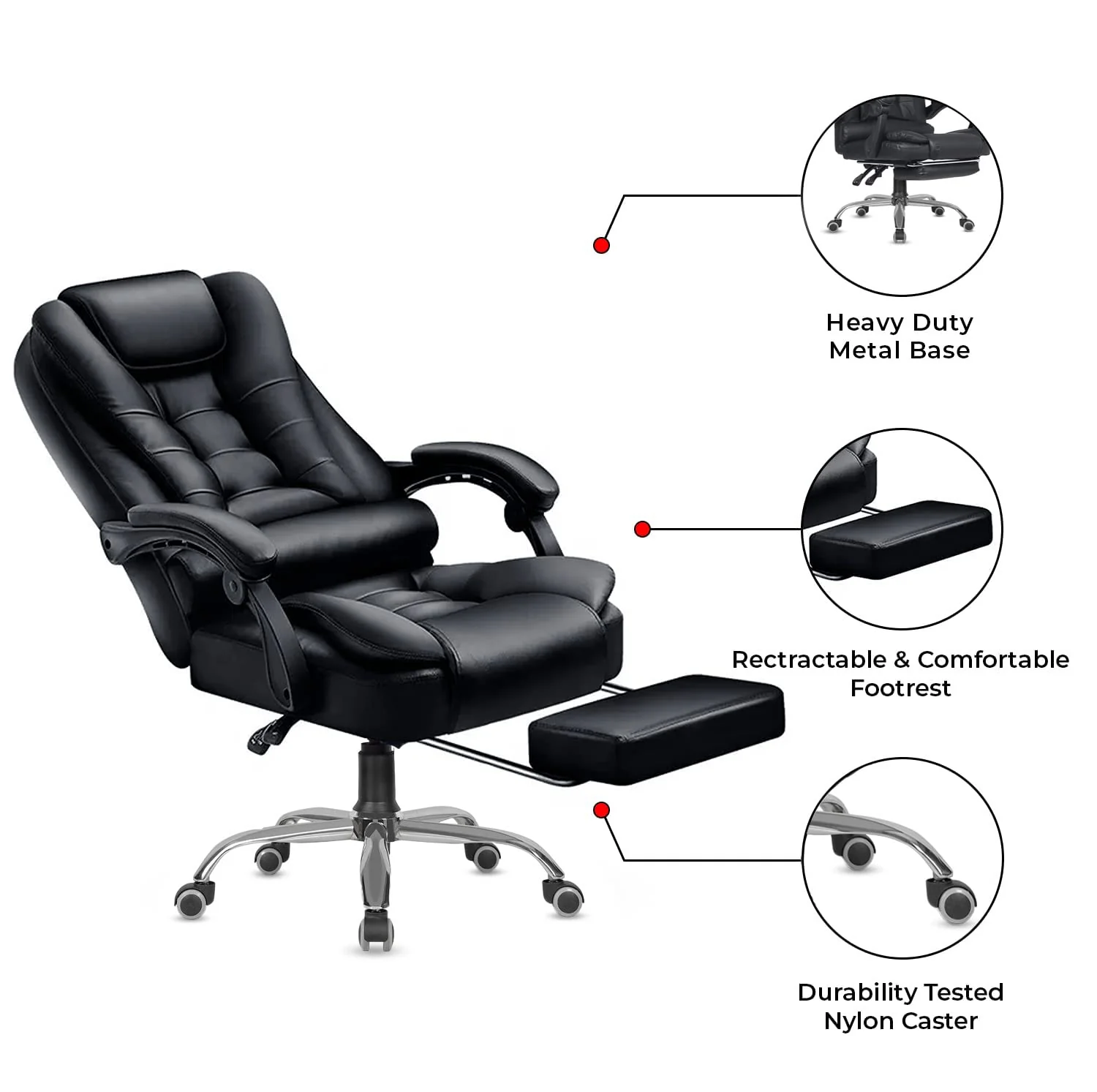 Green Soul Urbane Pro Leatherette Executive Chair - Image 4