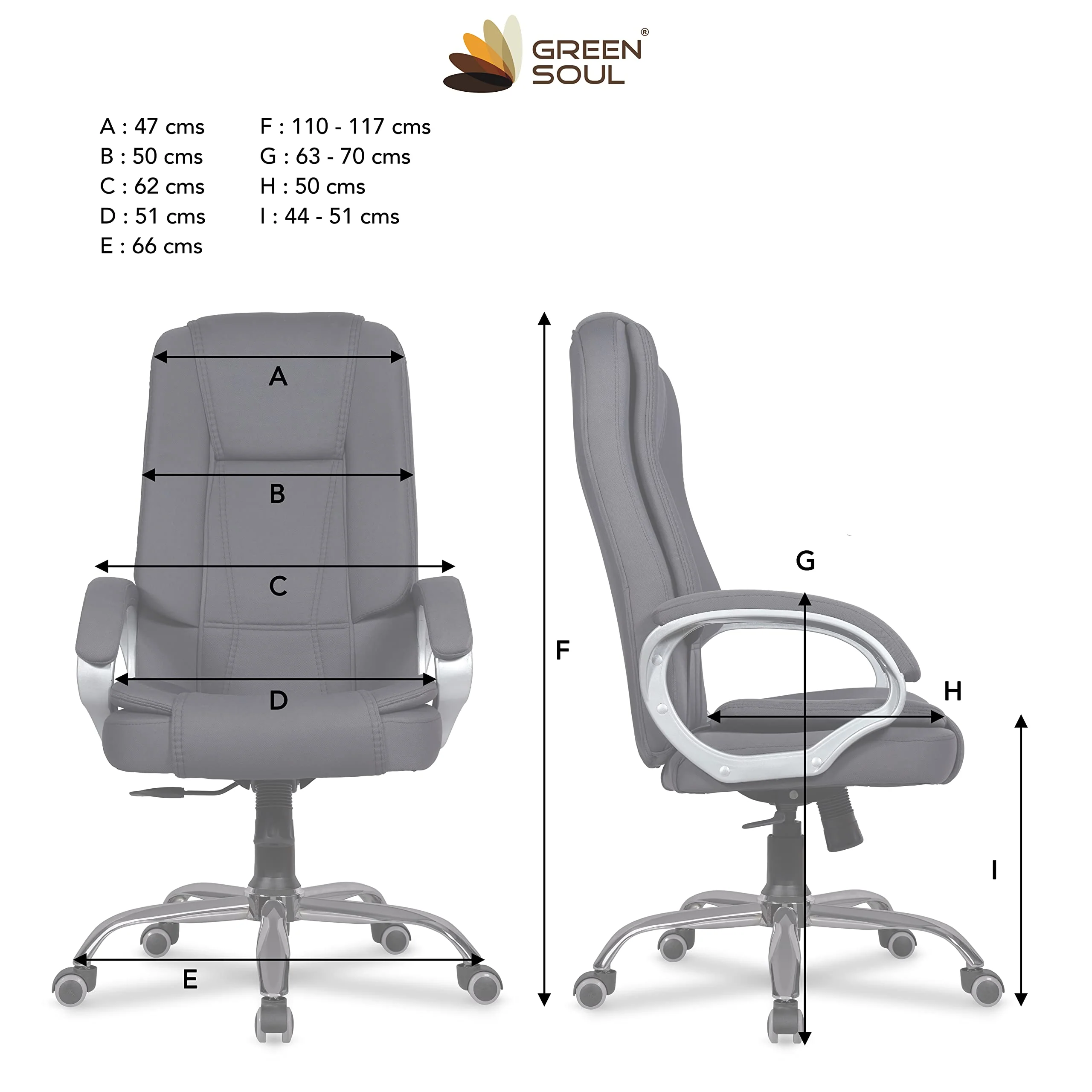 Green Soul Vienna Fabric Executive Chair - Image 6